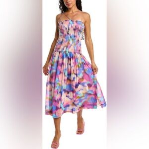 Nicholas Rylie Silk-Blend Midi Dress